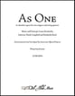 As One Piano/ Vocal Score cover